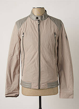 Blouson col officier gris GUESS homme