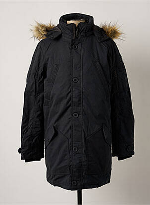 Parka homme discount noir pas cher