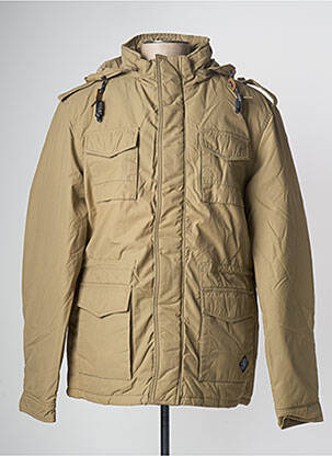 Doudoune poches a capuche beige KAPORAL homme