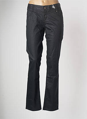 Pantalon droit stretch taille basse noir DDP femme