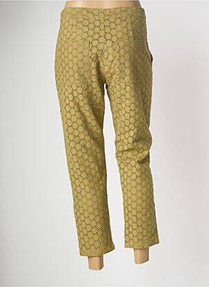 Pantalon 7/8 stretch taille normale vert LES P'TITES BOMBES femme