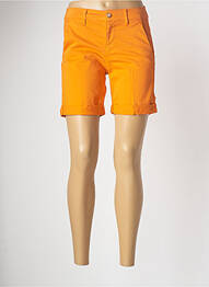 Short finition revers taille basse orange HAPPY femme