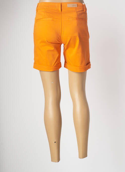 Short finition revers taille basse orange HAPPY femme