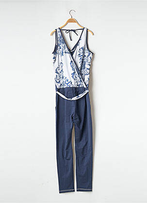 Combi-pantalon sans manche sans manche bleu HBT femme