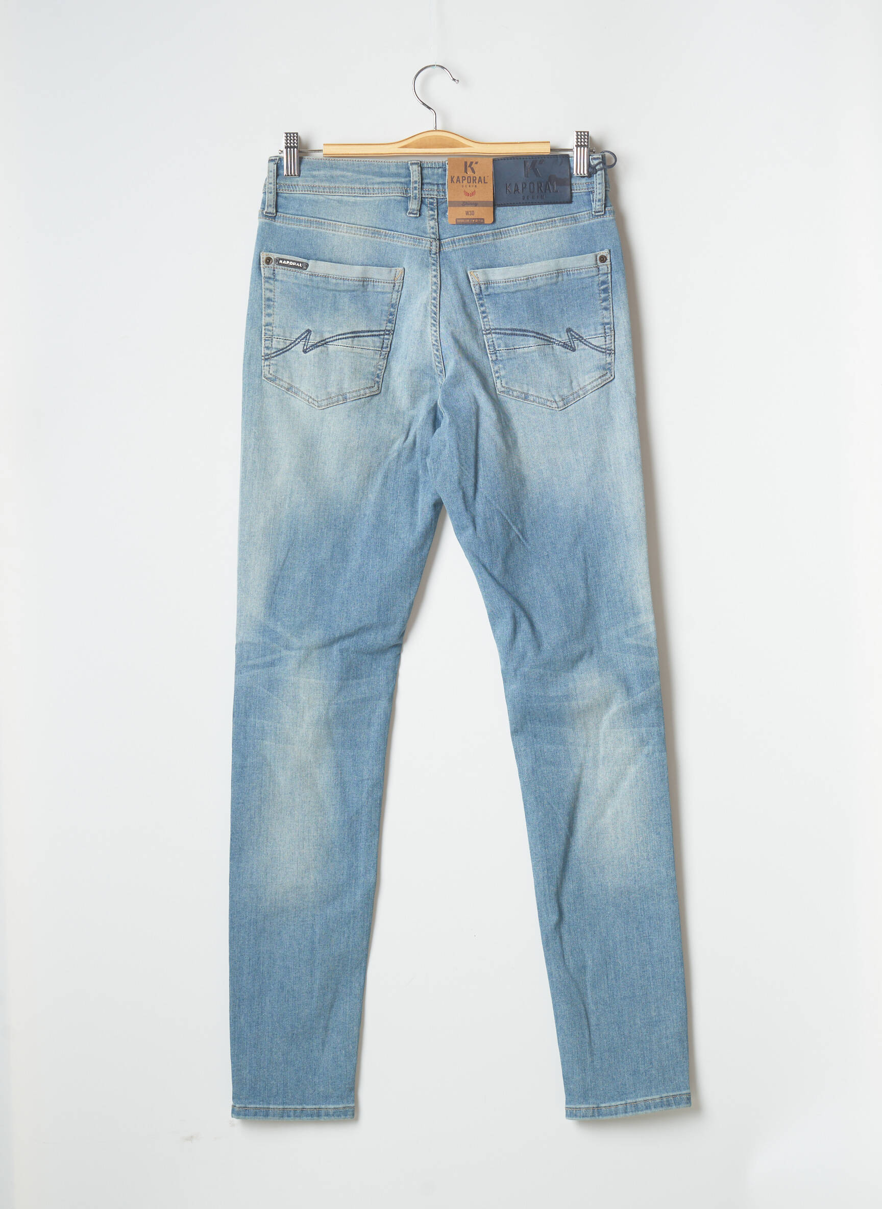 KAPORAL Jeans skinny de couleur bleu en soldes pas cher 2157786-bleu00 -  Modz