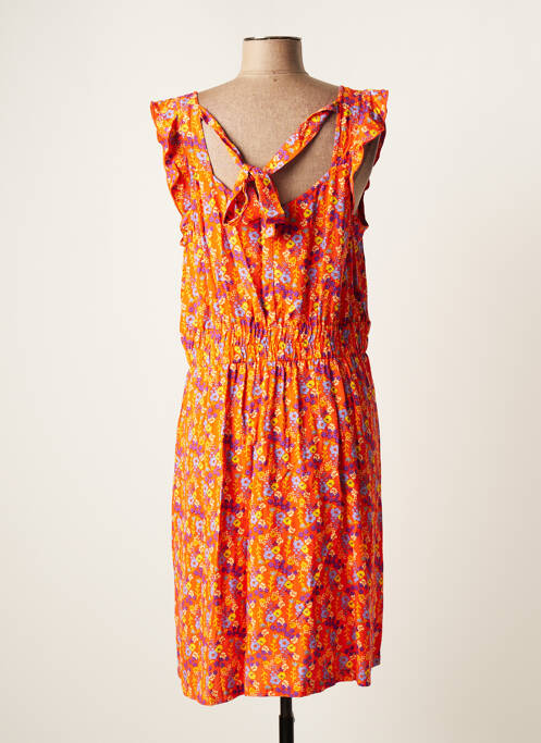 Robe mi-longue orange PRINCESSE NOMADE pour femme