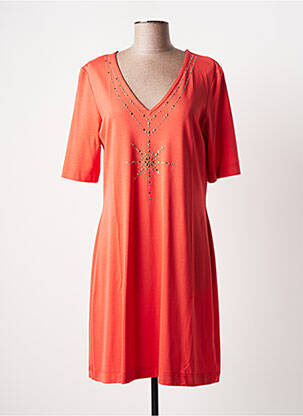 Robe mi-longue orange NATHALIE CHAIZE pour femme