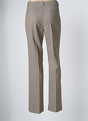 Pantalon droit fermeture zippée sous rabat boutonné taille normale beige NATHALIE CHAIZE femme