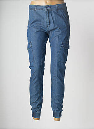 Pantalon cargo poches taille normale bleu AQUAJEANS femme