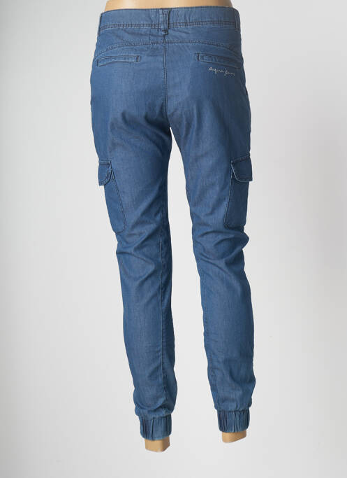 Pantalon cargo poches taille normale bleu AQUAJEANS femme