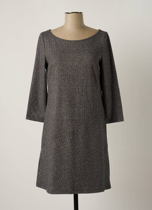 Robe mi-longue manches 3/4 manches 3/4 gris PENNYBLACK femme