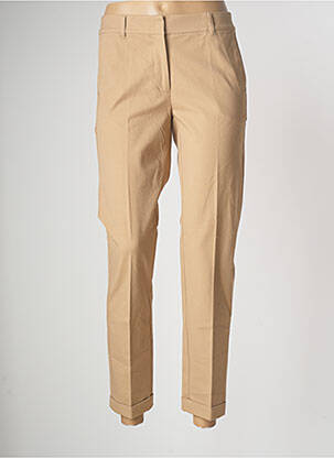 Pantalon 7/8 tissage popeline taille normale marron PENNYBLACK femme
