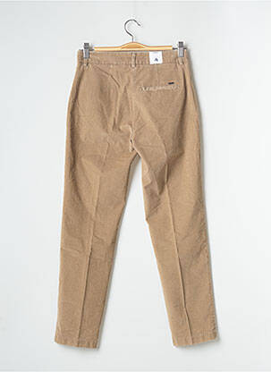 Pantalon chino fermeture zippée sous rabat boutonné taille normale marron BRAX femme
