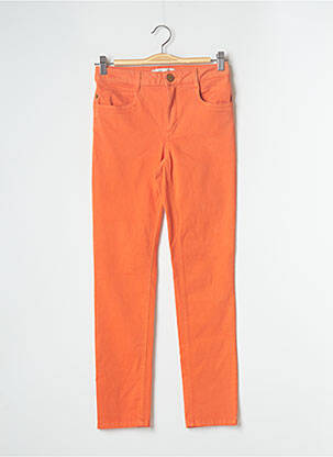Pantalon slim tissage popeline taille normale orange LOLA ESPELETA femme