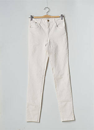 Pantalon slim tissage popeline taille normale blanc LOLA ESPELETA femme