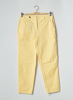 Pantalon 7/8 tissage popeline taille normale jaune PENNYBLACK femme