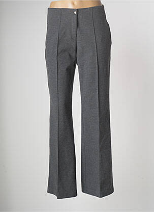 Pantalon droit fermeture zippée sous rabat boutonné taille normale gris BRAX femme
