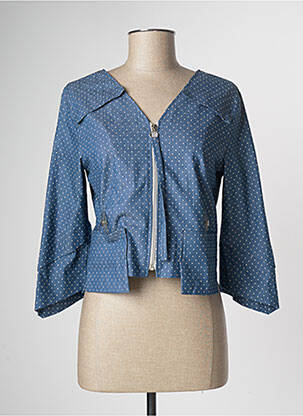 Veste casual coupe cintrée bleu LO! LES FILLES femme