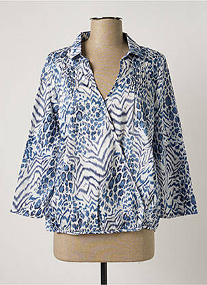 Blouse manches longues manches longues bleu ARELINE femme
