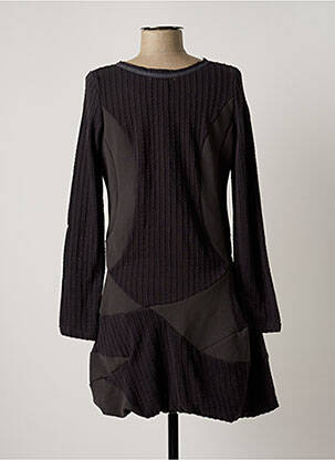 Robe mi-longue manches longues manches longues gris ARELINE femme