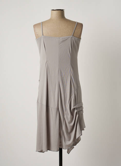 Robe mi-longue gris ARELINE pour femme