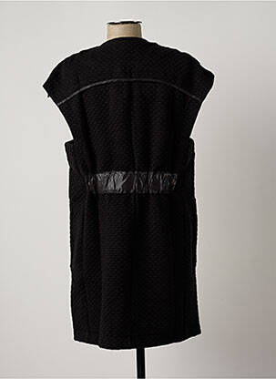 Robe mi-longue manches courtes manches courtes noir ARELINE femme