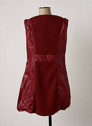 Robe courte sans manche sans manche rouge ARELINE femme