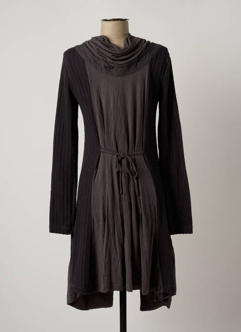 Robe mi-longue gris ARELINE pour femme