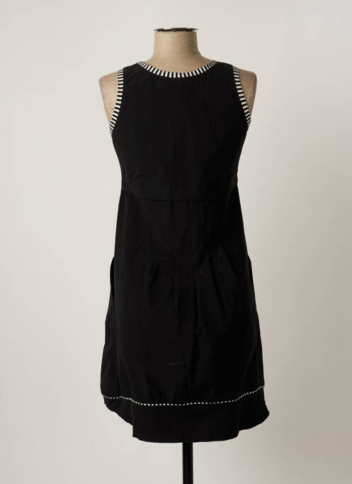 Robe mi-longue noir ARELINE pour femme