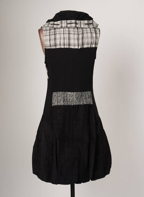 Robe mi-longue noir ARELINE pour femme