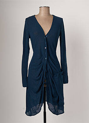 Gilet manches longues coupe cintrée bleu ARELINE femme