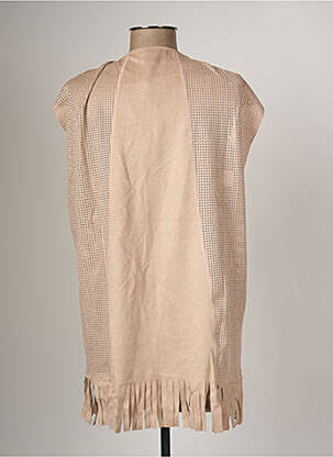 Gilet manches courtes col v rose ARELINE femme