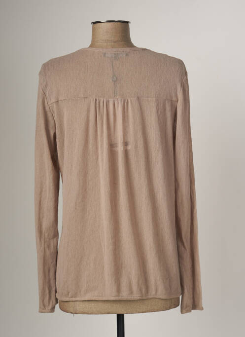 Gilet manches longues rose ARELINE pour femme