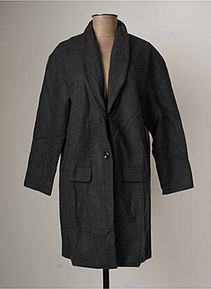 Manteau long gris ARELINE pour femme