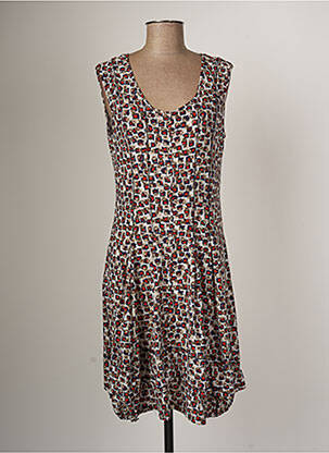 Robe mi-longue sans manche sans manche orange ARELINE femme