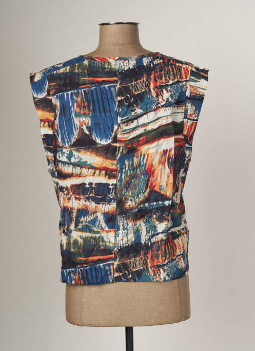 Top bleu ARELINE pour femme