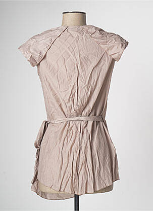 Gilet cache-cœur coupe cintrée marron ARELINE femme