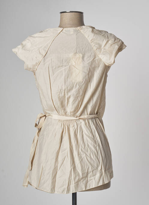 Gilet cache-cœur beige ARELINE femme