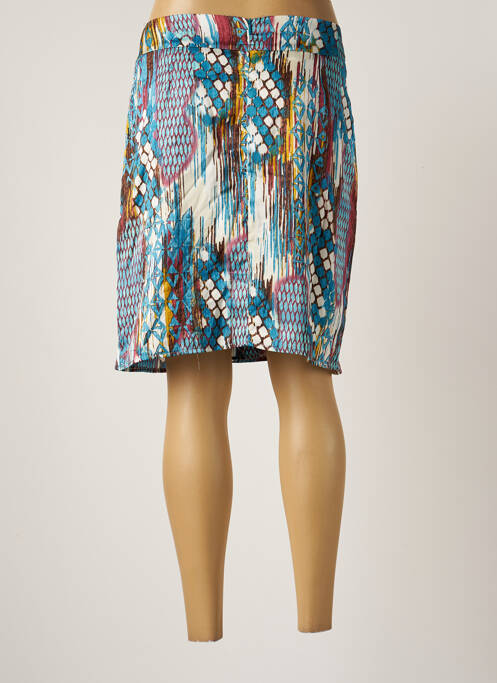 Jupe mi-longue bleu ARELINE pour femme