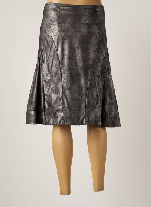 Jupe mi-longue gris ARELINE pour femme