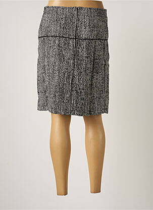 Jupe mi-longue coupe droite noir ARELINE femme