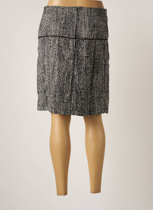 Jupe mi-longue coupe droite noir ARELINE femme