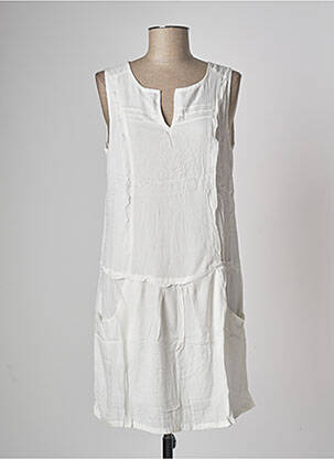 Robe courte blanc ARELINE pour femme