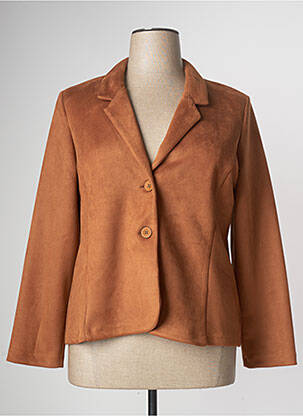 Veste casual epaulette marron GEVANA femme