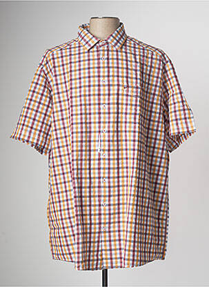 Chemise manches courtes jaune JUPITER pour homme