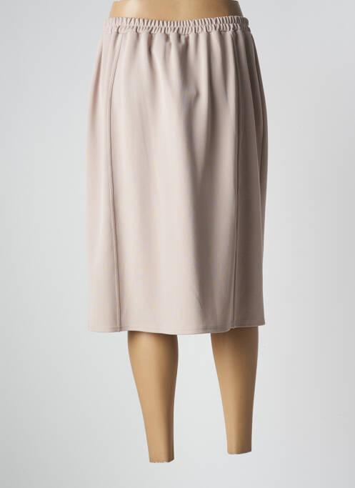 Jupe mi-longue beige GEVANA pour femme