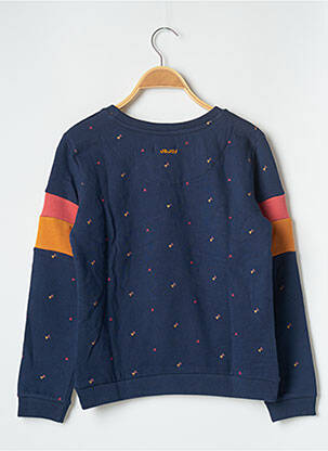 Sweat-shirt finition bords-côtes manches longues bleu J&JOY fille