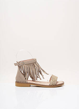 Sandales/nu pieds tissage métallisé chiquet marron ACEBOS fille