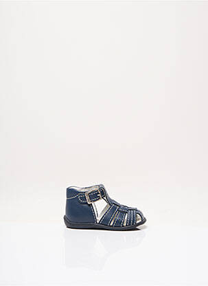Sandales/nu pieds tissage satiné bout rond bleu BELLAMY garcon