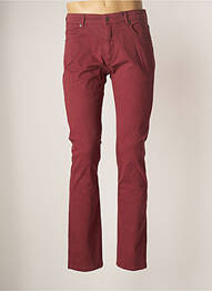 Pantalon droit stretch taille normale rouge CAMBRIDGE homme